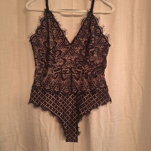 SHEIN Black Lace Bodysuit